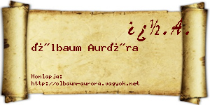 Ölbaum Auróra névjegykártya